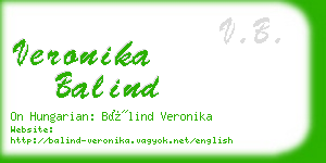 veronika balind business card